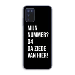 CaseCompany Da ziede van hier - Zwart: Samsung Galaxy A03s Transparant Hoesje