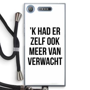 CaseCompany Meer verwacht: Sony Xperia XZ1 Transparant Hoesje met koord