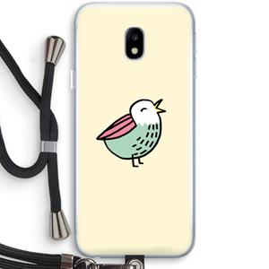 CaseCompany Birdy: Samsung Galaxy J3 (2017) Transparant Hoesje met koord
