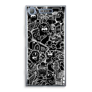 CaseCompany Vexx Black City : Sony Xperia XZ1 Transparant Hoesje