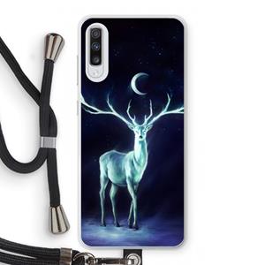 CaseCompany Nightbringer: Samsung Galaxy A70 Transparant Hoesje met koord