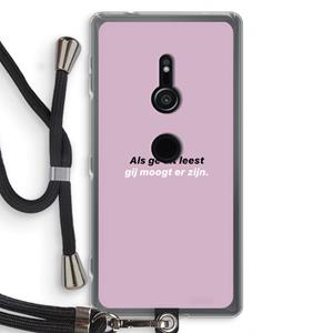 CaseCompany gij moogt er zijn: Sony Xperia XZ2 Transparant Hoesje met koord