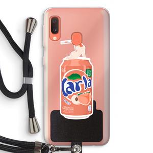 CaseCompany S(peach)less: Samsung Galaxy A20e Transparant Hoesje met koord