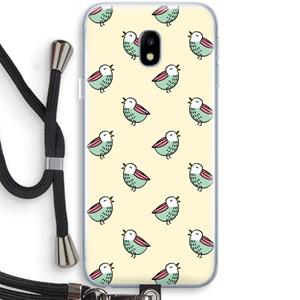 CaseCompany Vogeltjes: Samsung Galaxy J3 (2017) Transparant Hoesje met koord