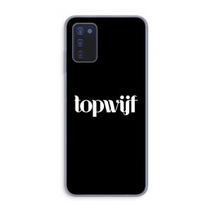 CaseCompany Topwijf Zwart: Samsung Galaxy A03s Transparant Hoesje