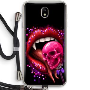 CaseCompany Dodelijk zoet: Samsung Galaxy J7 (2017) Transparant Hoesje met koord
