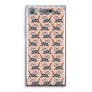CaseCompany Zwarte poes: Sony Xperia XZ1 Transparant Hoesje