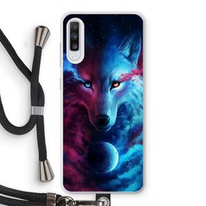 CaseCompany Where Light And Dark Meet: Samsung Galaxy A70 Transparant Hoesje met koord