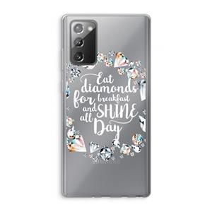 CaseCompany Diamonds: Samsung Galaxy Note 20 / Note 20 5G Transparant Hoesje
