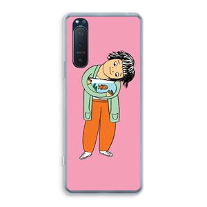 CaseCompany Visknuffel: Sony Xperia 5 II Transparant Hoesje