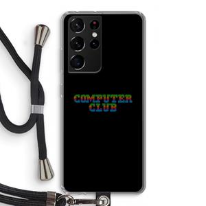 CaseCompany Retro: Samsung Galaxy S21 Ultra Transparant Hoesje met koord