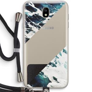 CaseCompany Golven: Samsung Galaxy J7 (2017) Transparant Hoesje met koord