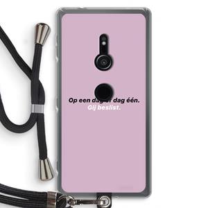 CaseCompany gij beslist: Sony Xperia XZ2 Transparant Hoesje met koord