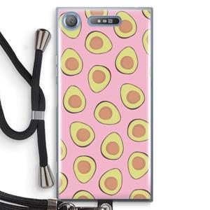 CaseCompany Dancing avocados: Sony Xperia XZ1 Transparant Hoesje met koord