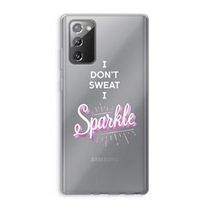 CaseCompany Sparkle quote: Samsung Galaxy Note 20 / Note 20 5G Transparant Hoesje