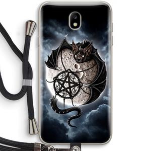 CaseCompany Volle maan: Samsung Galaxy J7 (2017) Transparant Hoesje met koord