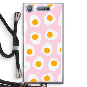 CaseCompany Dancing eggs: Sony Xperia XZ1 Transparant Hoesje met koord