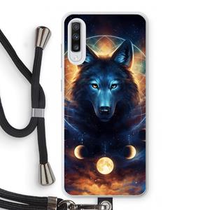 CaseCompany Wolf Dreamcatcher: Samsung Galaxy A70 Transparant Hoesje met koord