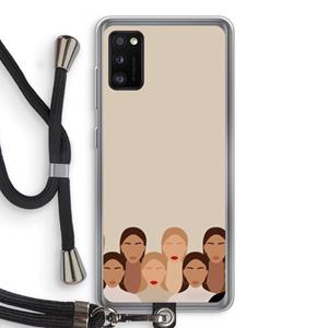CaseCompany Girls girls girls: Samsung Galaxy A41 Transparant Hoesje met koord