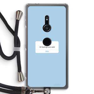 CaseCompany Reminder: Sony Xperia XZ2 Transparant Hoesje met koord