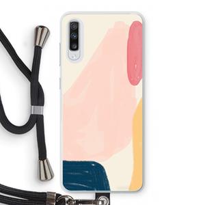 CaseCompany Saturday Flow: Samsung Galaxy A70 Transparant Hoesje met koord