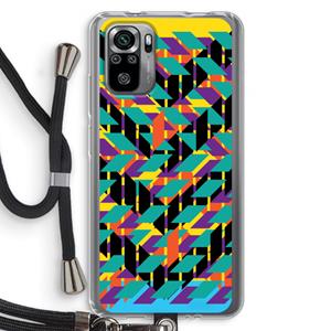 CaseCompany Skew Bee 1: Xiaomi Redmi Note 10S Transparant Hoesje met koord
