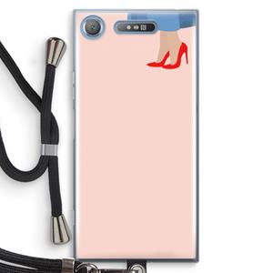 CaseCompany High heels: Sony Xperia XZ1 Transparant Hoesje met koord