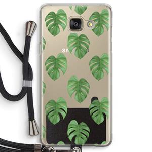 CaseCompany Monstera leaves: Samsung Galaxy A5 (2016) Transparant Hoesje met koord