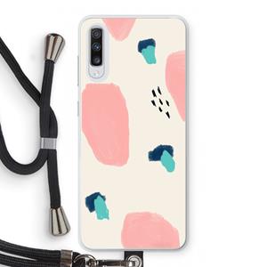 CaseCompany Monday Surprise: Samsung Galaxy A70 Transparant Hoesje met koord