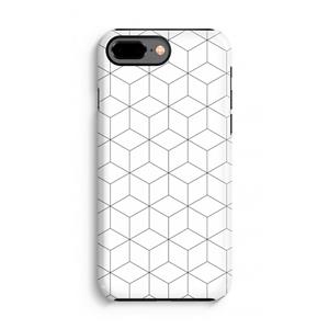 CaseCompany Zwart-witte kubussen: iPhone 8 Plus Tough Case