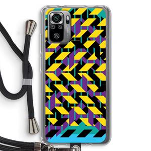 CaseCompany Skew Bee 3: Xiaomi Redmi Note 10S Transparant Hoesje met koord