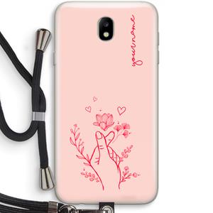 CaseCompany Giving Flowers: Samsung Galaxy J7 (2017) Transparant Hoesje met koord