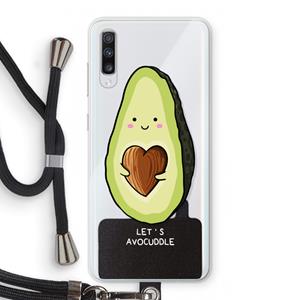 CaseCompany Avocuddle: Samsung Galaxy A70 Transparant Hoesje met koord