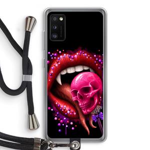 CaseCompany Dodelijk zoet: Samsung Galaxy A41 Transparant Hoesje met koord