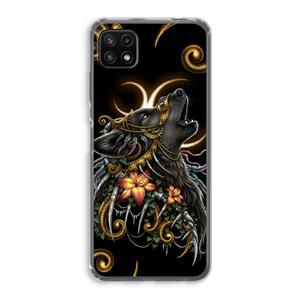 CaseCompany Huilende Wolf: Samsung Galaxy A22 5G Transparant Hoesje