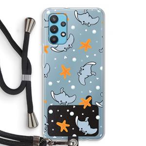 CaseCompany Manta: Samsung Galaxy A32 4G Transparant Hoesje met koord