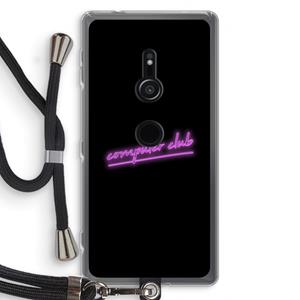 CaseCompany Vice Black: Sony Xperia XZ2 Transparant Hoesje met koord