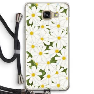 CaseCompany Summer Daisies: Samsung Galaxy A5 (2016) Transparant Hoesje met koord