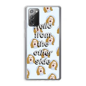 CaseCompany Hello: Samsung Galaxy Note 20 / Note 20 5G Transparant Hoesje