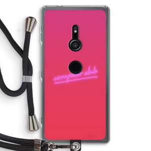 CaseCompany Vice Glow: Sony Xperia XZ2 Transparant Hoesje met koord