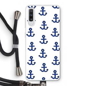 CaseCompany Ankers: Samsung Galaxy A70 Transparant Hoesje met koord