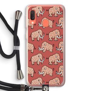CaseCompany Mammoet: Samsung Galaxy A20e Transparant Hoesje met koord