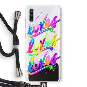 CaseCompany Loves: Samsung Galaxy A70 Transparant Hoesje met koord