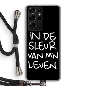 CaseCompany De Sleur: Samsung Galaxy S21 Ultra Transparant Hoesje met koord