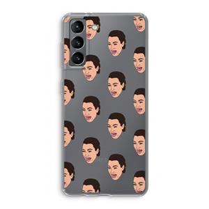 CaseCompany Ugly Cry Call: Samsung Galaxy S21 Transparant Hoesje