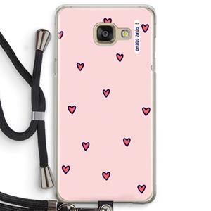 CaseCompany Hartjes: Samsung Galaxy A5 (2016) Transparant Hoesje met koord