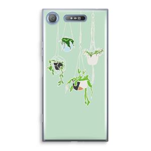 CaseCompany Hang In There: Sony Xperia XZ1 Transparant Hoesje