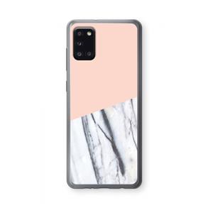 CaseCompany A touch of peach: Samsung Galaxy A31 Transparant Hoesje