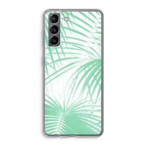 CaseCompany Palmbladeren: Samsung Galaxy S21 Transparant Hoesje