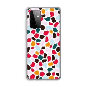 CaseCompany Colored Giraffe: Samsung Galaxy A72 Transparant Hoesje
